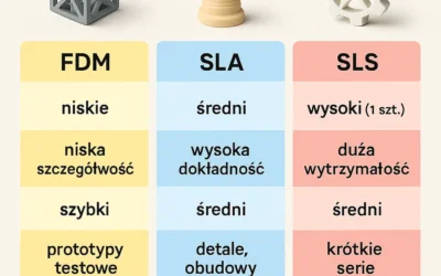 Cennik druku 3D: FDM, SLA czy SLS — co i kiedy się opłaca?