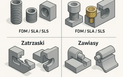 Jak projektować łączenia pod druk 3D: gwinty, inserty, zatrzaski