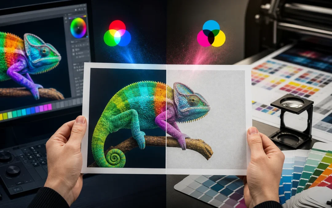RGB a CMYK – ilustracja redakcyjna